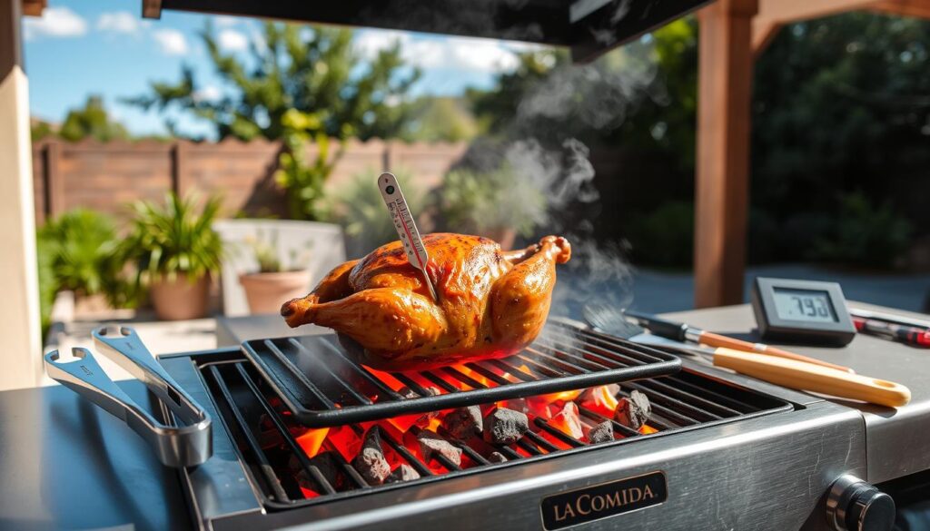 grilled chicken temperature control