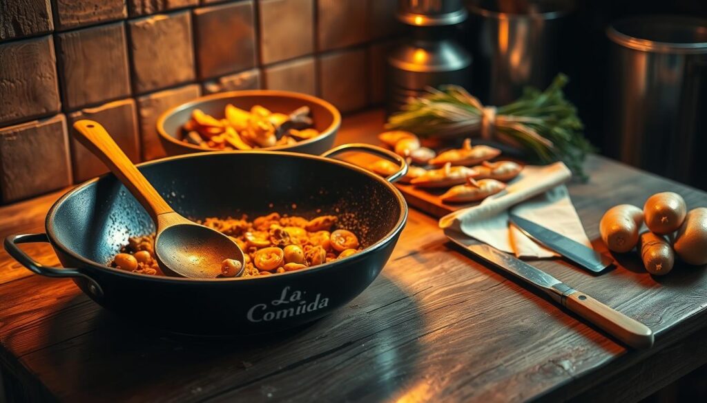 traditional paella equipment