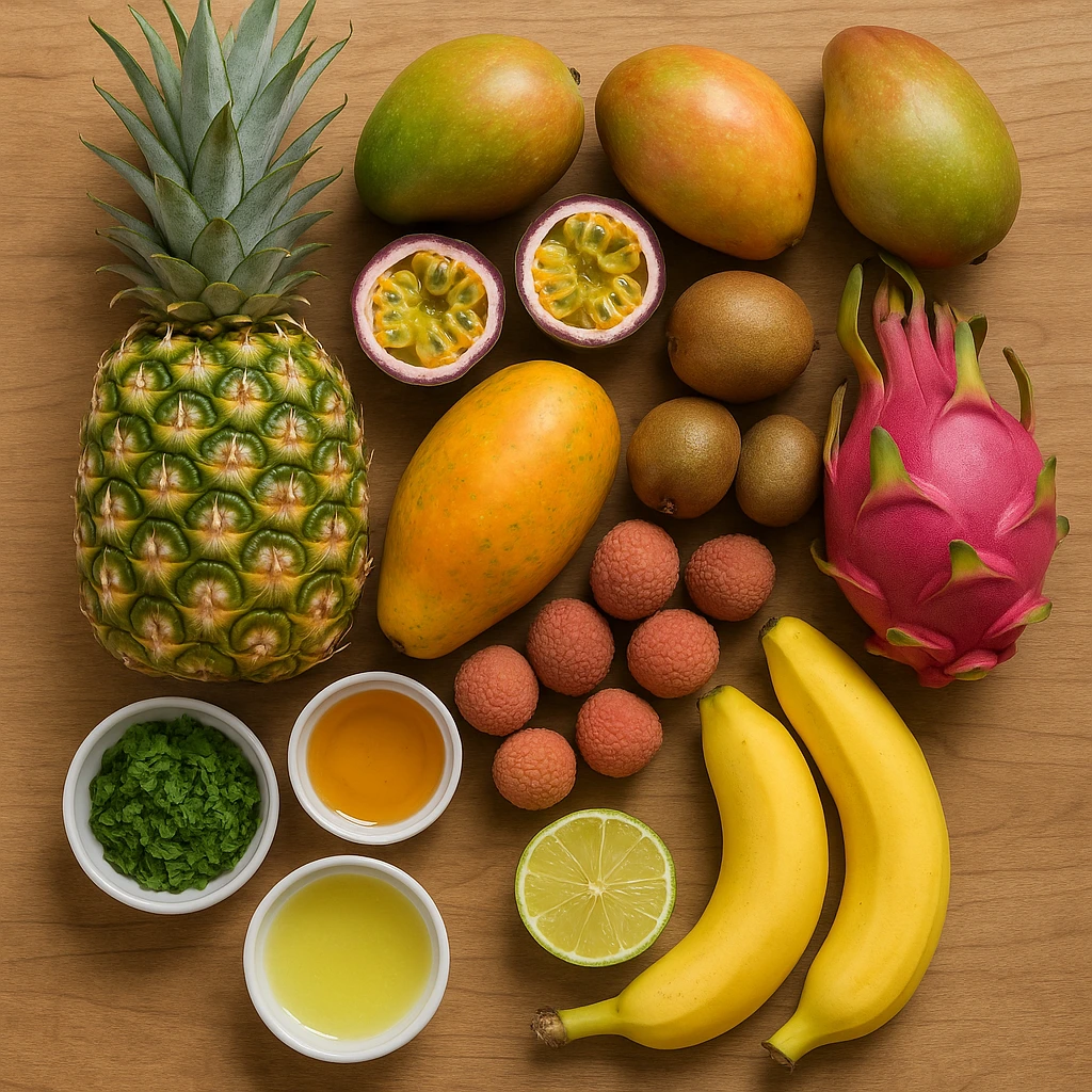 Tropical Fruit Salad Ingredients