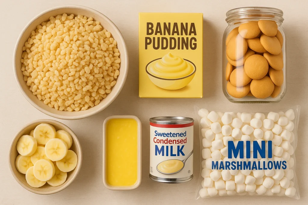banana pudding rice krispie treats Ingredients