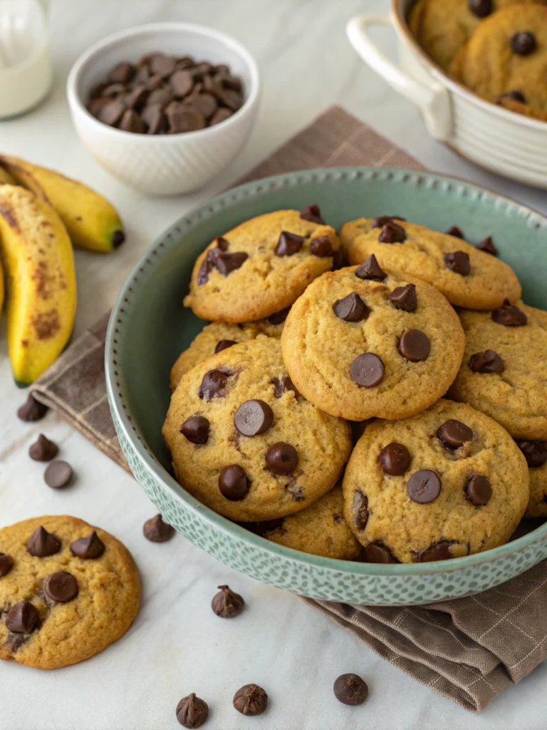 banana chocolate chip cookies​