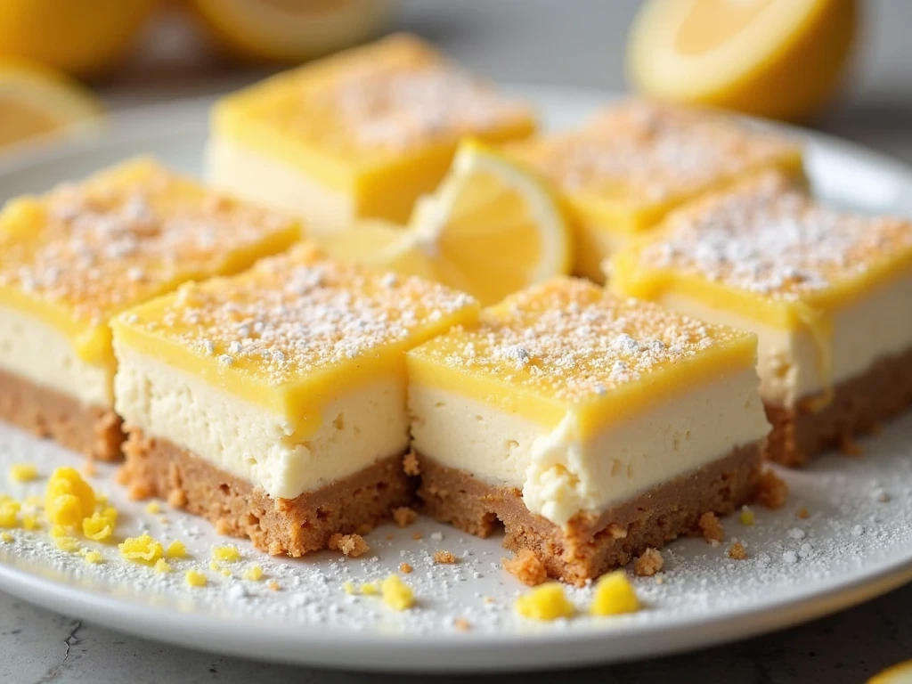Perfectly Baked Lemon Cheesecake Bars with a Zesty Twist