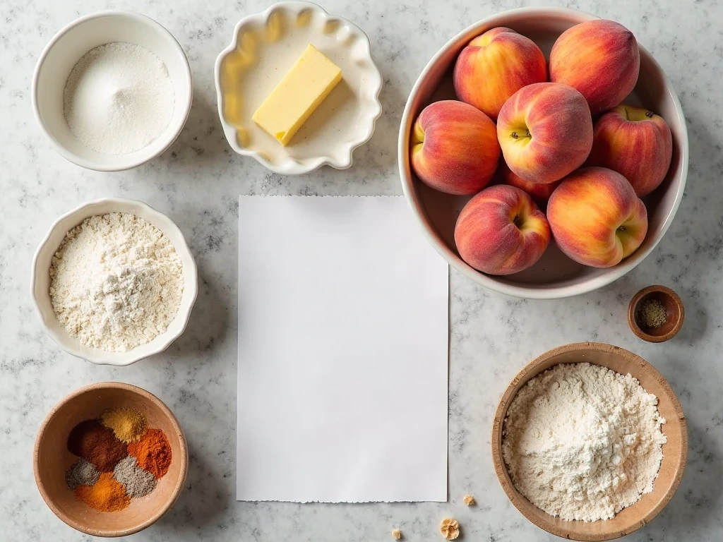 Fresh Ingredients for the Perfect Peach Pie