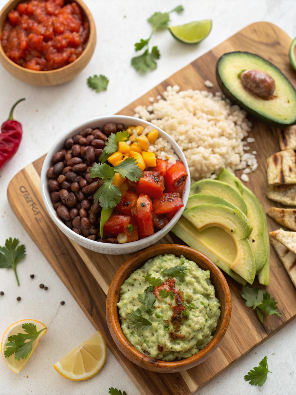 Vegetarian Burrito Bowl Ingredients