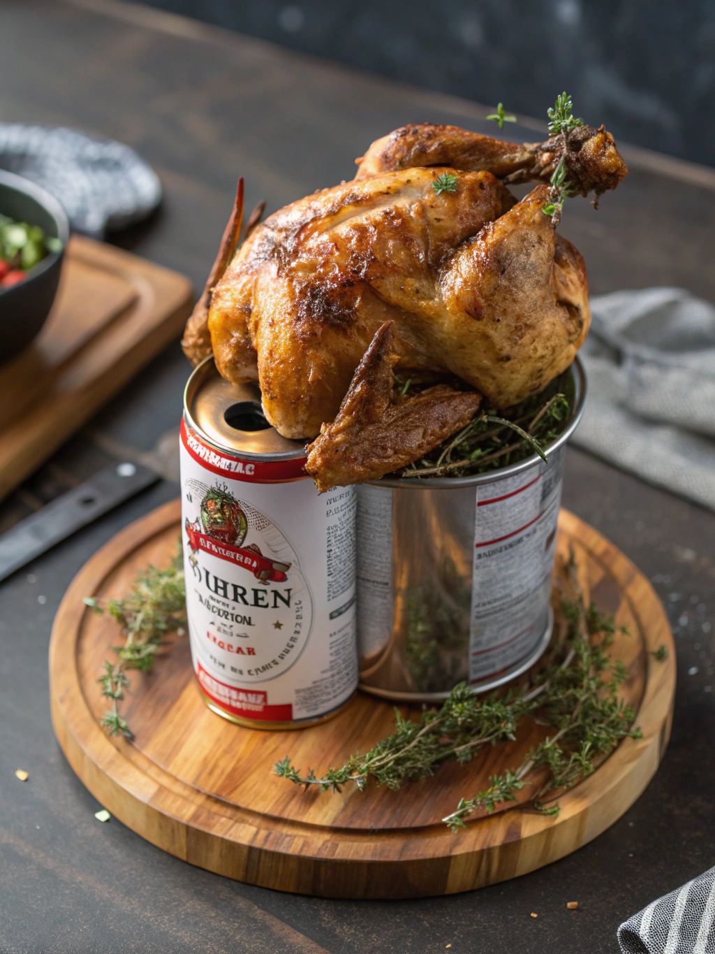 smoked beer can chicken​