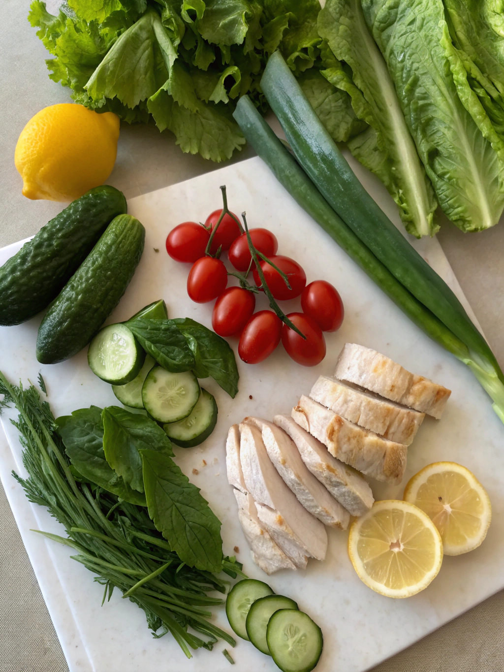 Tarragon chicken salad ingredients